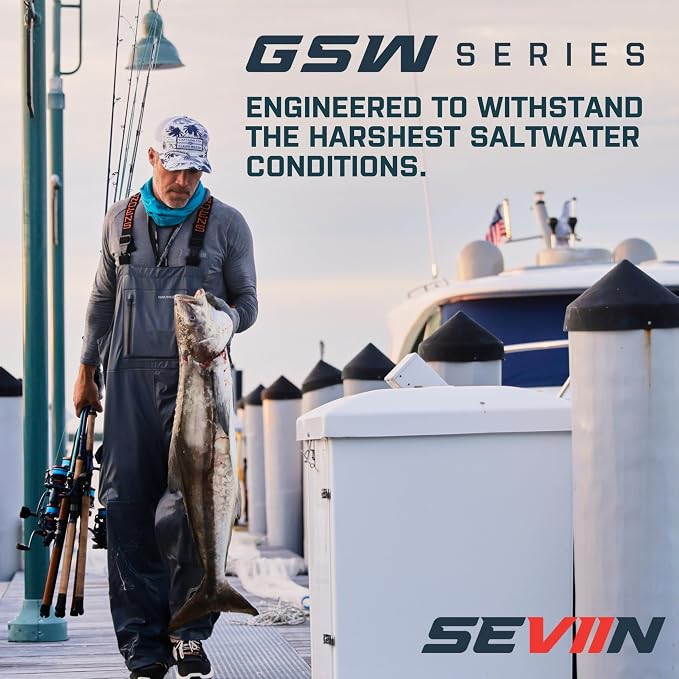 SEVIIN GSW Saltwater Spinning Reel - Engineered for Ultimate Durability, Corrosion Resistance & Dependability in Harsh Saltwater Conditions, Smooth Operation & Elite Performance