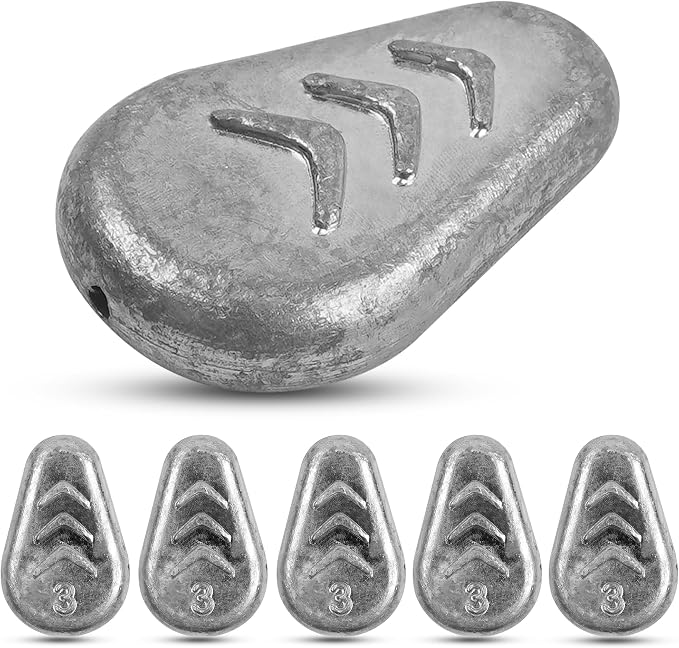 5/10 Pack No Roll Sinker Lead Fishing Weights Catfish Sinkers Coin Disc Weight Snagless Flat Inline Sinker for Catfishing Rig Bank River Surf Fishing Saltwater