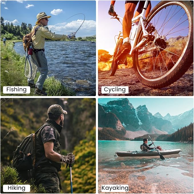 Pristis UPF 50+ Fishing Fingerless Gloves, UV Protection Breathable Half-Finger Sun Gloves for Men Women Boys Kayaking