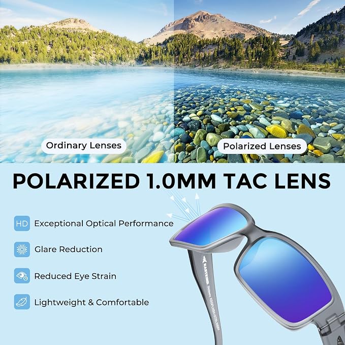 KastKing Skidaway Polarized Sport Sunglasses for Men and Women,Ideal for Driving Fishing Cycling and Running,UV Protection