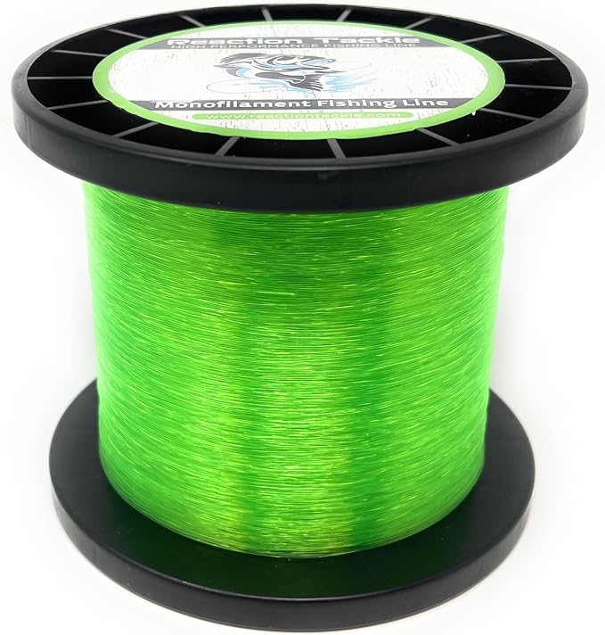 Reaction Tackle Monofilament Fishing Line - Premium Nylon Mono Line, Strong & Abrasion-Resistant, Low Memory for Smooth Long Casts - Freshwater & Saltwater