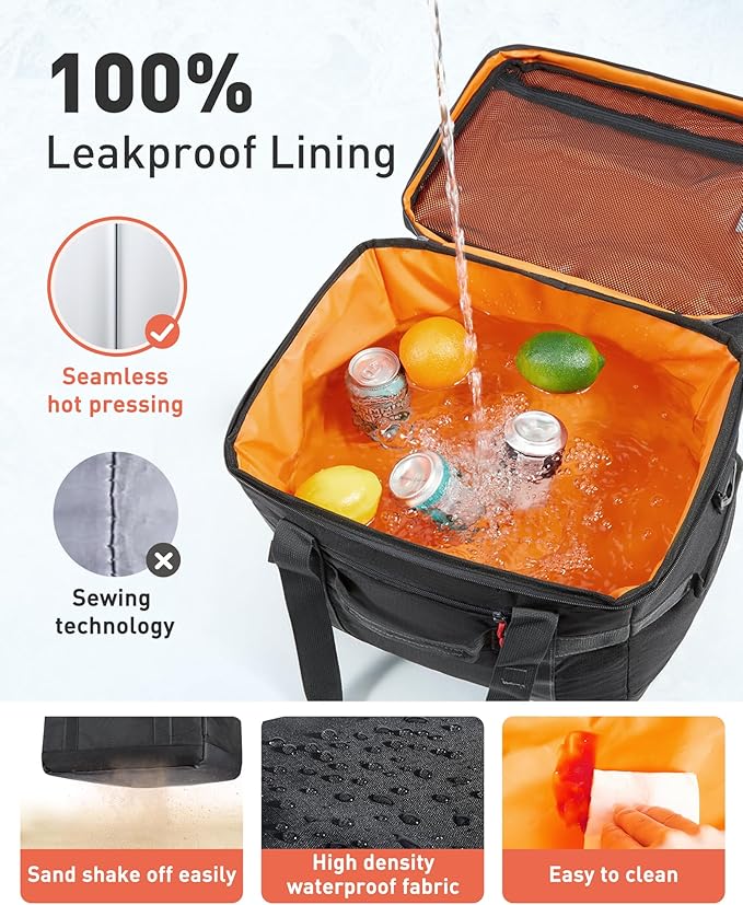 TOURIT Soft Sided Cooler Bag Insulated 30/48/60 Cans, Large Collapsible & Leakproof Ice Chest for Picnic, Beach, Camping, Travel, Sports Fan Coolers