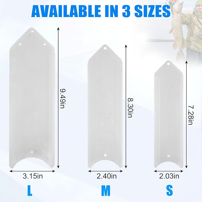 OROOTL Fishing Lure Wraps 10 Pack Clear Visible Lure Bait Covers Storage with 100 Nylon Cable Tie Fishing Tackle Storage Bags and Wraps Protect Fishermen Safe from Sharp Hook 3 Sizes