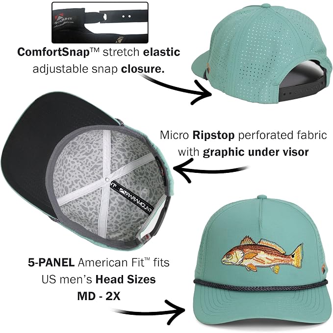 Paramount Outdoors Sporting Hat Collection for Men Hunting and Fishing Caps with ComfortSnap