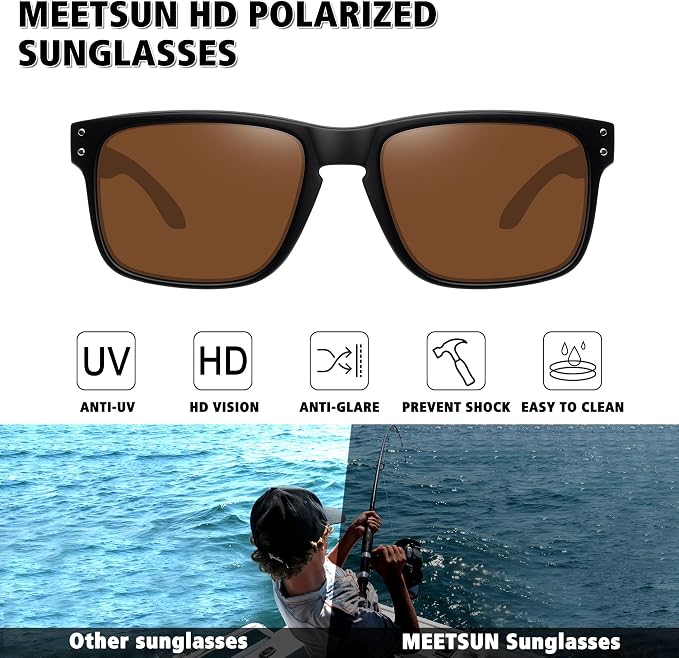 MEETSUN Polarized Sunglasses for Men Women Sports Driving Fishing Glasses UV400 Protection