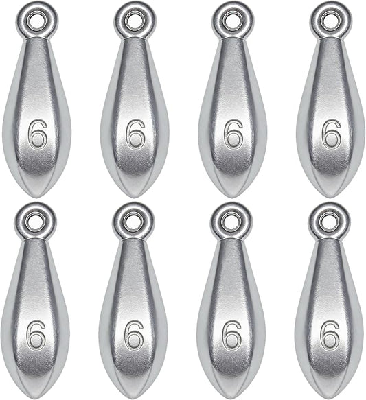 Fishing Weights Sinkers Bank Sinkers Bullet Weights for Surf Fishing Pier Bank Fishing Saltwater Fishing Gear 1oz to 8oz