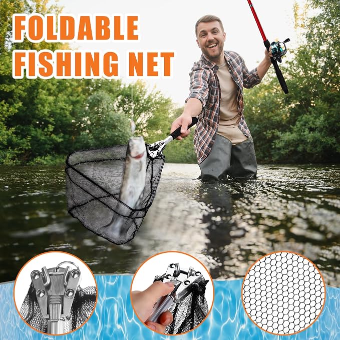 MiniInflat Telescopic Fishing Rod and Reel Combo, 6.89ft 2pcs Collapsible Rod with Plier Lip Gripper Lures Carrier Bag Pre-Loaded Spinning Reel Saltwater Freshwater Fishing Pole Kit