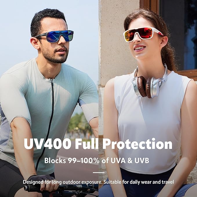 MARS Lifestyle Outdoor Polarized sunglasses UV400 Anti-Seawater Women Men Adult Teenager Running Fishing Sports