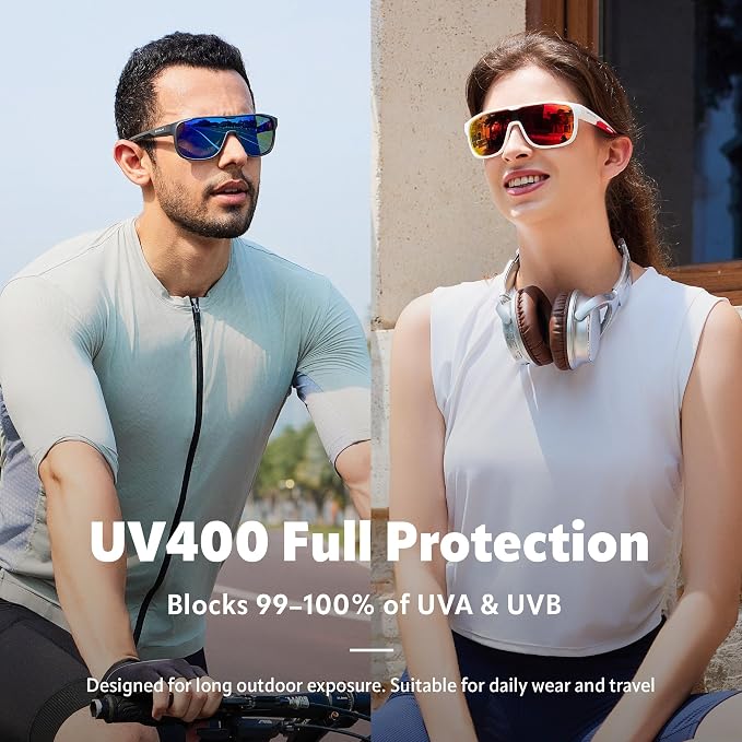 MARS Lifestyle Outdoor Polarized sunglasses UV400 Anti-Seawater Women Men Adult Teenager Running Fishing Sports