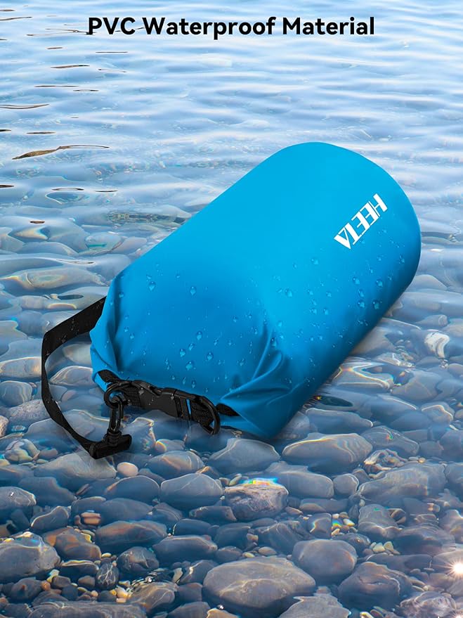 HEETA Waterproof Dry Bag for Women Men, 5L/10L/20L/30L/40L Roll Top Lightweight Dry Storage Bag Backpack with Emergency Whistle for Travel, Kayaking, Boating, Camping, Beach, Cruise Ship Essentials