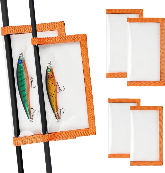 Fishing Lure Wraps, Fishing Hook Covers Durable Clear PVC Lure Covers Keeps Fishing Safe Easily See Lures Bait Storage Protector