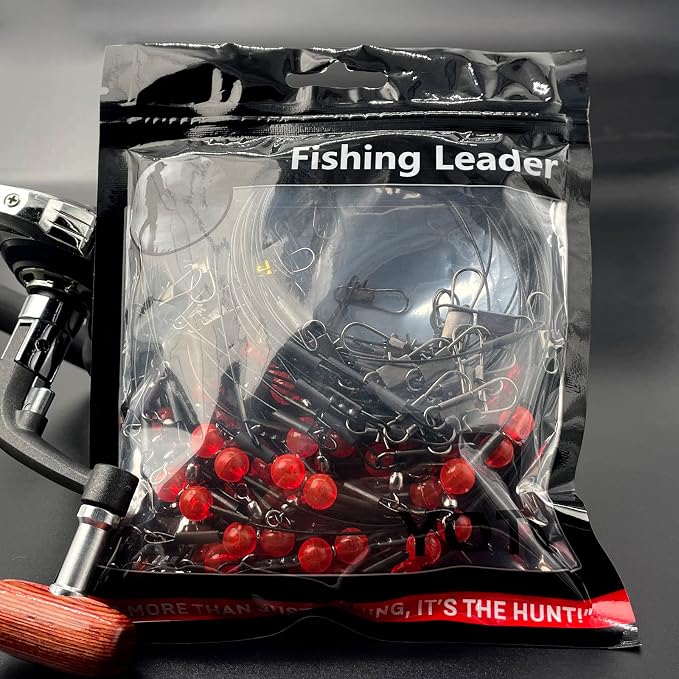 YOTO Fishing Leaders,Stainless Steel Tackle Rig with Tackle Lure Swivels Snaps, Saltwater rig Wire Leader Fishing Leader Wire Bottom rigs for Saltwater