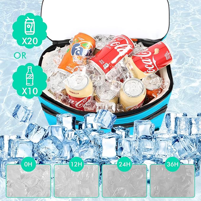 MORXPLOR Kayak Cooler,Waterproof Kayak Seat Back Cooler for Kayaking,Kayak Accessories Cooler Bag,Protable Ice Chest,Beach Cooler,Travel Cooler for Camping or Lunch Bag