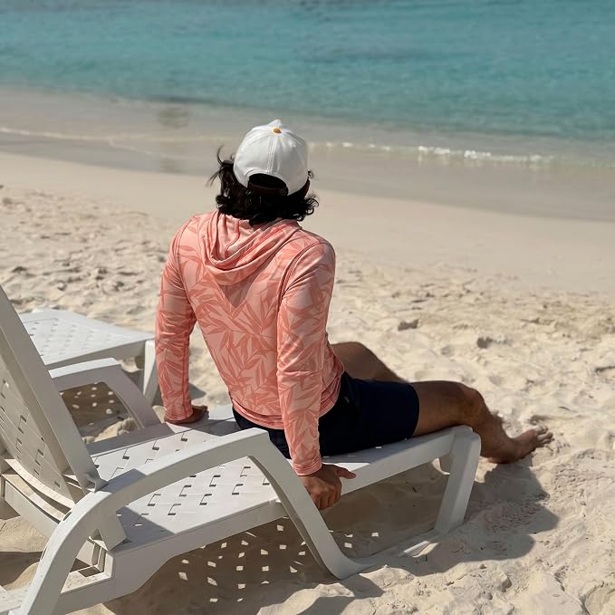 Reel Life UV Long Sleeve Hoodie – Jax Beach Mens Long Sleeve Sun Protection Shirts with Hood