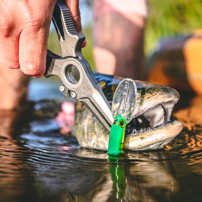 Gambler danco Premio Titanium Fishing Pliers, with Lanyard & Leather Sheath, Saltwater-Resistant Pliers for Offshore and Inshore Anglers, Multiple Sizes and Colors Available