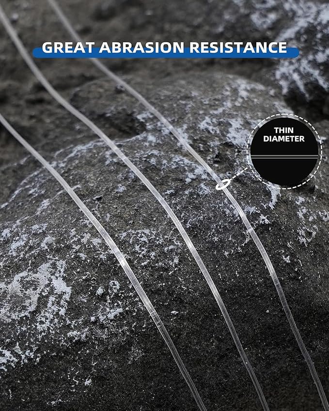 BLUEWING Monofilament Fishing Line Clear Mono Fish Wire Thin Diameter String 6-400 lbs, 50-3000 Yards