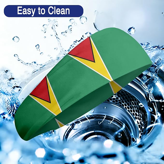 Flag Headbands for Men Women, Moisture Wicking Sweatband Breathable Sports Headwrap, Non-Slip Stretchy Fitness Hair Band