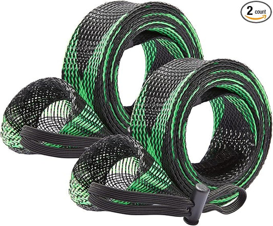 BASSDASH Casting Spinning Fishing Rod Sleeves Protective Rod Socks for Fishing Poles Up to 7-1/2ft