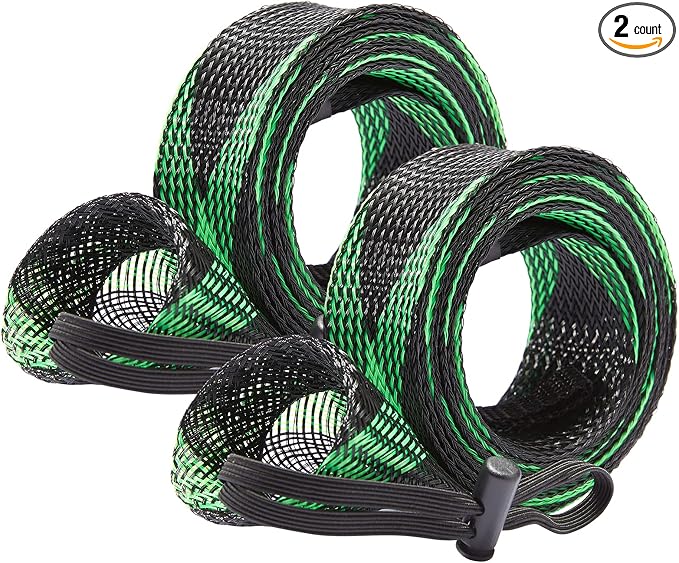 BASSDASH Casting Spinning Fishing Rod Sleeves Protective Rod Socks for Fishing Poles Up to 7-1/2ft