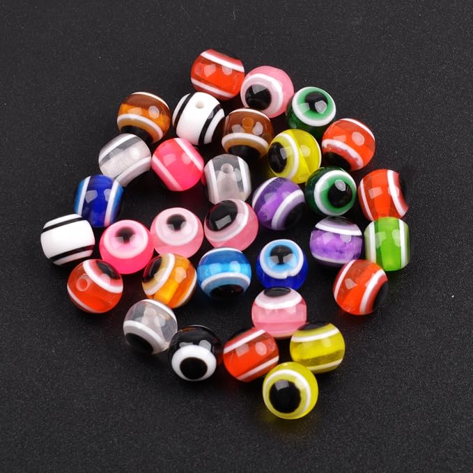 Fishing Beads Assortment Kit Hard Plastic Fishing Line Beads Bait Eggs for Texas Carolina Rigs Fish Rigs DIY Kit, 5mm 300pcs