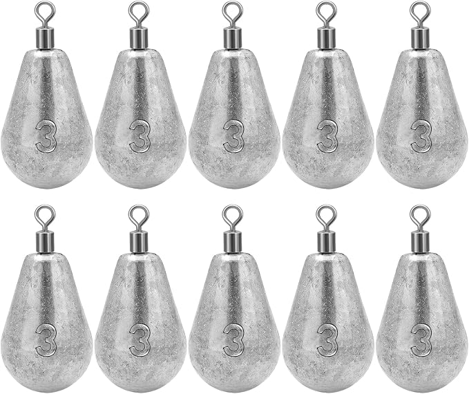 Long Casting Swivel Bell Sinkers Fishing Weights Drop Shot Weights with Swivels Fishing Lead Sinker 1/2oz 3/4oz 1oz 2oz 3oz