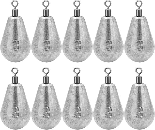 Long Casting Swivel Bell Sinkers Fishing Weights Drop Shot Weights with Swivels Fishing Lead Sinker 1/2oz 3/4oz 1oz 2oz 3oz