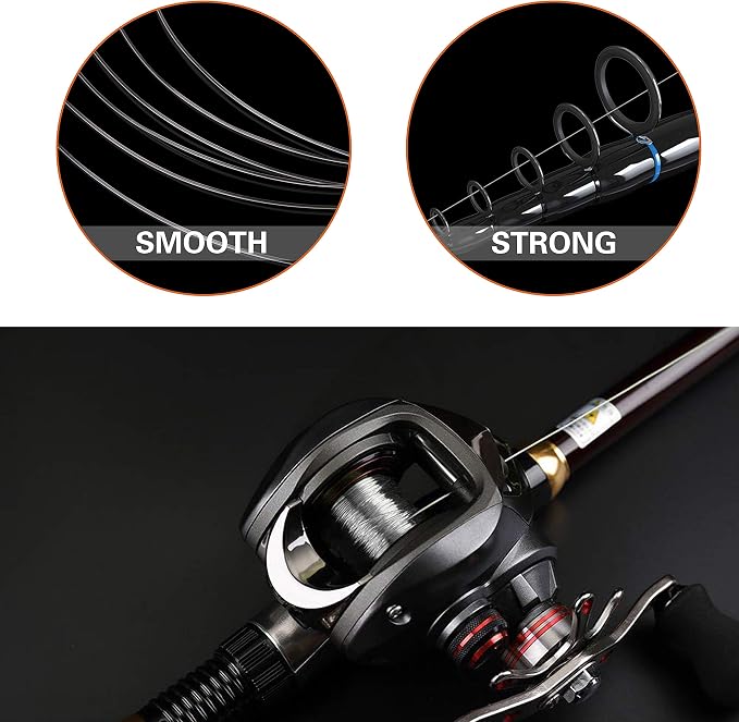 Monofilament Fishing Line, Big Game Mono Fishing Line, Strong Heavy Duty Nylon Mono Leader Saltwater Freshwater, Abrasion Resistant, Clear Blue, 1174-13041Yds, 14LB-127LB