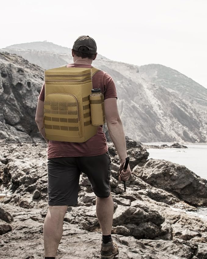 TACTICISM Tactical Cooler Backpack Insulated Leak-Proof - 24L Heavy Duty Lunch Backpack for Men Women Adults, Soft Ice Chest Backpack as Gift Work Hiking Camping Fishing Accessories
