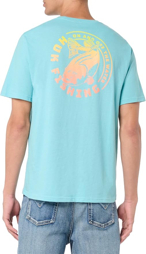 HUK Mens Fishing Graphic Tee, Performance Short Sleeve, Quick-Dry