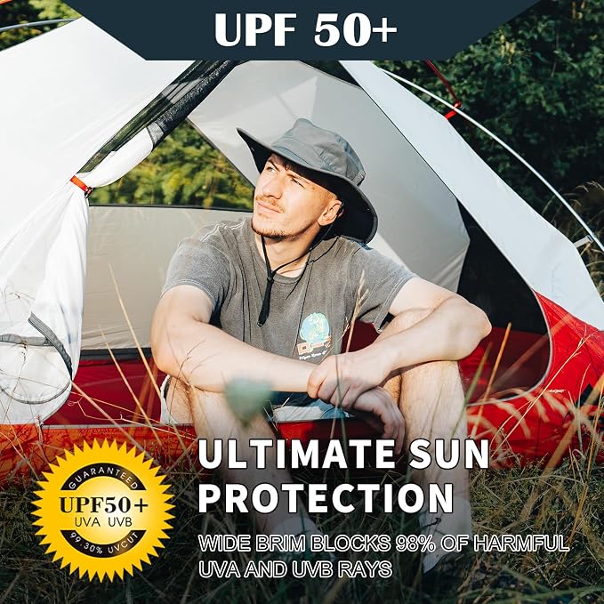 TOP-EX UVCoolix™ Bucket Hat for Men, Cooling Sun Hat Women, UPF 50 Wide Brim Boonie Hats Underbrim Prints, Breathable, M-XXL