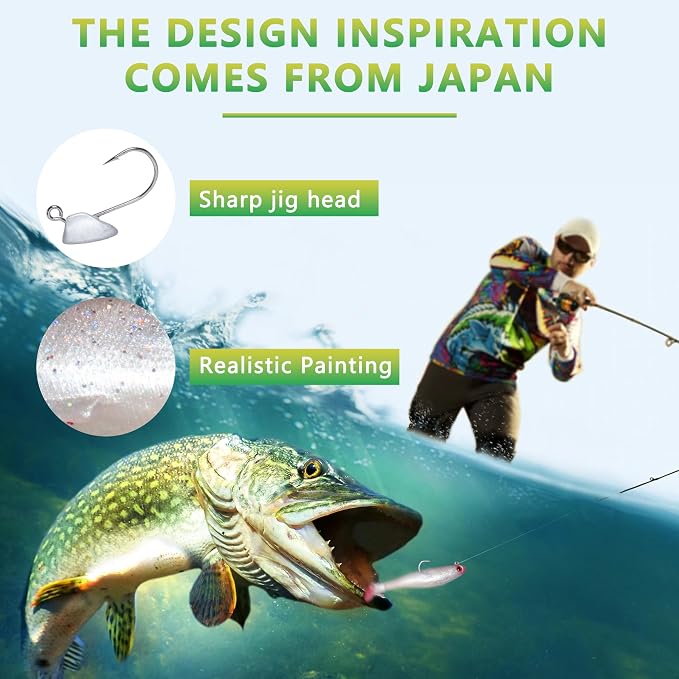 Soft Fishing Lures for Bass Fishing:Pre-Gigged Swim Baits for Saltwater or Freshwater.Soft Plastic Fishing Accessories.