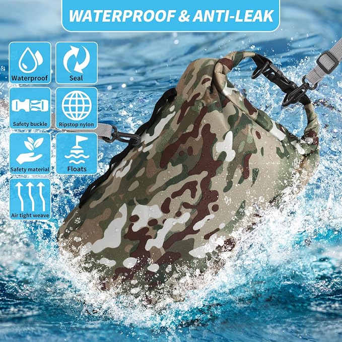 Dry Bags Waterproof Dry Sacks Small Lightweight Dry Bag with Strap for Paddle Board Kayaking Fishing Camping Hiking (35L)