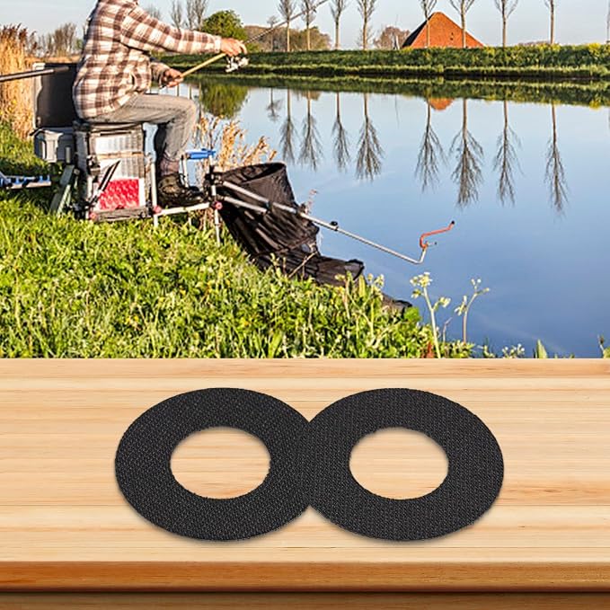 2 Pieces Carbon Fiber Drag Washers For Baitcasting Drum Fishing Reel Brake Pads 31Mm 34Mm Sizes Black High Durability Repair Kit(34mm*16mm*0.5mm)