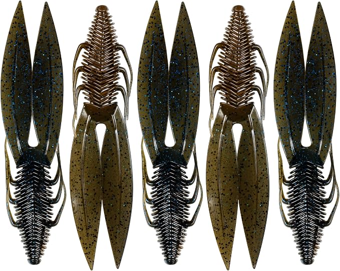 6th Sense – Bodega – Soft Plastic Creature Bait – Bass Fishing – Twin Ridge Tail Action – Multiple Sizes – Made in the USA