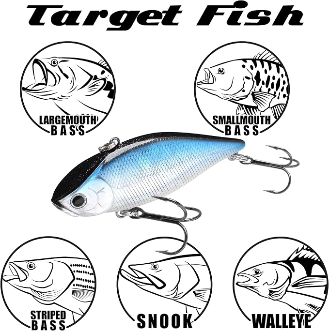 LUCKY CRAFT LV 500, Freshwater Bass Fishing Lure, Lipless Crank Bait, Smallmouth, Sinking, Tournament Winning, Perfect Wobbling, Fishing Gear, Fishing Accessories, Fishing Tackle