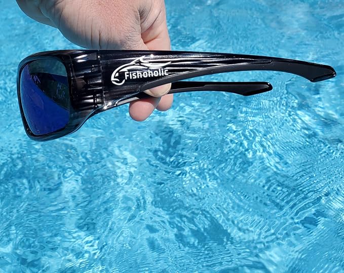Fishoholic Pro Series Polarized Fishing Sunglasses with Rubber - UV400 Sun Protection Fishing Gift
