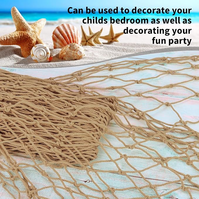 2 Pack Fish Net Decorations for Party