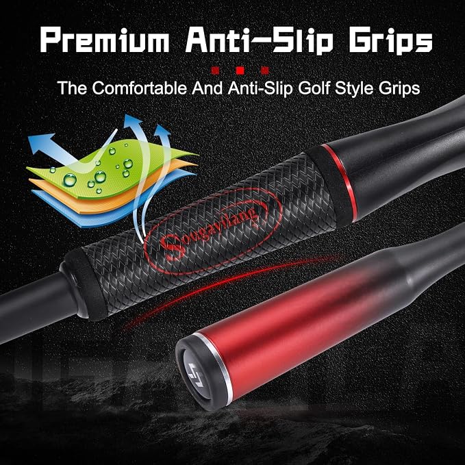 Sougayilang Baitcasting Fishing Rod and Reel Combo, Medium 6'/7' Low Profile with SuperPolymer Handle (2 Pieces 7ft Left)