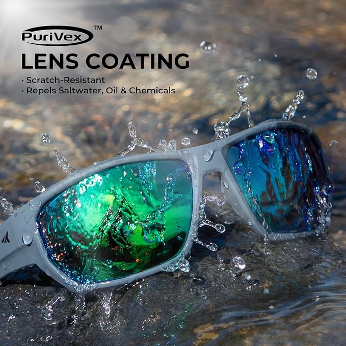 KastKing Merced Floating Polarized Sports Sunglasses, With PuriVex Protective Lens Coating, Lightweight TPX Frame, Men Women
