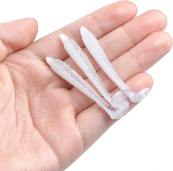 Paddle Tail Swimbaits 100/80/50PCS, 5/4/3/2 inch Soft Fishing Lures Bulk Pack – Durable Lifelike Action Lures for Bass, Trout, Crappie – Freshwater & Saltwater Fishing Gifts