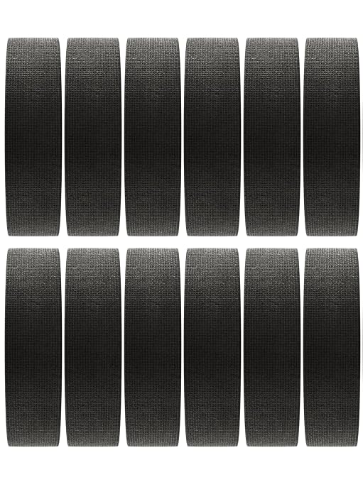 Guard-Tex® Black Finger Tape 1 inch - Self-Adhesive No Residue - 12 Rolls - 90ft Per Roll - 1080ft Total