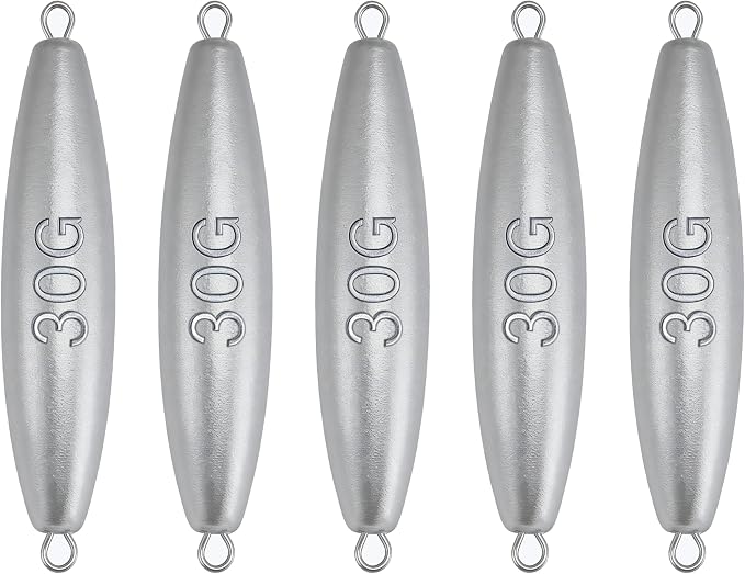 Trolling Weights Inline Fishing Weights Sinkers Double Ringed Weights for Saltwater Freshwater Fishing Get Lures Deeper 1oz to 5oz