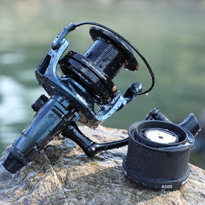 Sougayilang 10000/12000/14000 Surf Spinning Reel - 13+1 Stainless Bearings for Ultra Smooth Drag, Powerful Saltwater Fishing Reel for Heavy Duty Surf Casting