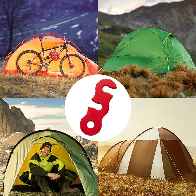 SATINIOR 20 Pieces Guyline Tensioner Aluminum Alloy Tent Cord Paracord Tensioner Guy Line Rope Adjusters Cord Tighteners for Outdoor Tent Camping Hiking Accessories