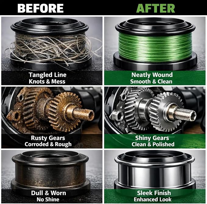 TBTFW Fishing Reel Grease, Fishing Reel Oil, Long-Lasting Lubrication, Set for All Types of Fishing Reels(1set or 2sets)