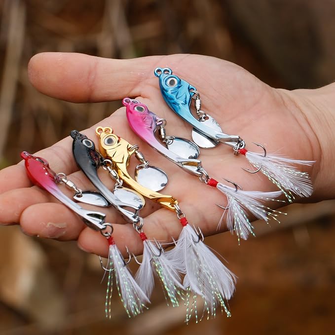 Sougayilang Jigs Fishing Lures Sinking Metal Spoons Micro Jigging Bait