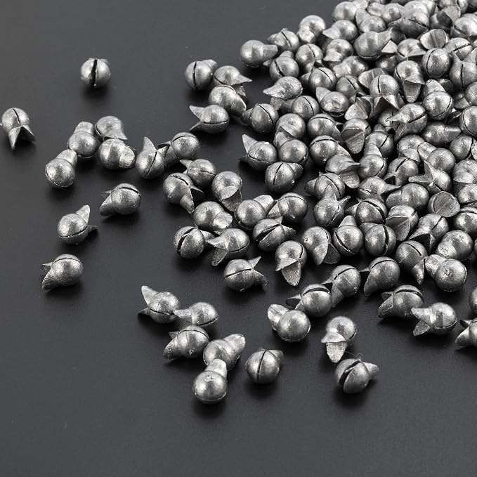 Dr.Fish 100 Pack Removable Split Shot Weights Lead Fishing Sinkers Fly Fishing Line Sinkers Reuseable Clip On Weights Freshwater Saltwater