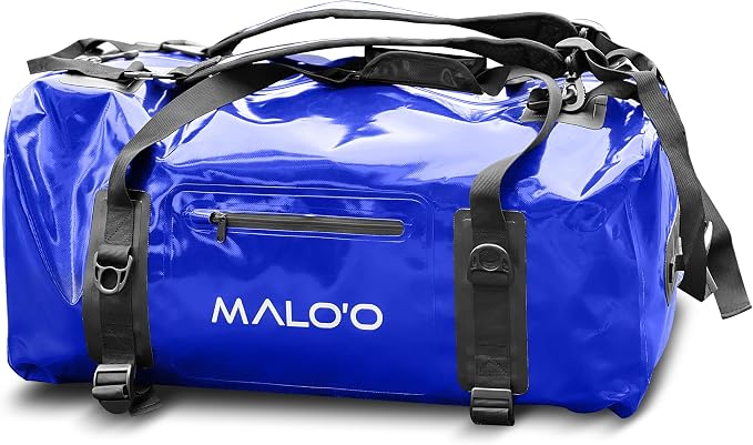 Malo’o 60L & 90L Airtight Waterproof Duffel Bag Backpack – Heavy Duty Dry Bag with Waterproof Zipper, Submersible Gear Bag for Fishing, Boating, Camping, Travel & Outdoor Adventure