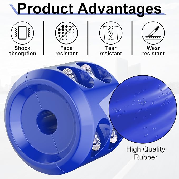 BFXM Winch Stopper for Cable, Rubber Winch Cable Stopper with Allen Wrench to Protect Winch Rope from Wear and Tear, Winch Accessories for ATV, UTV, Truck (Blue)