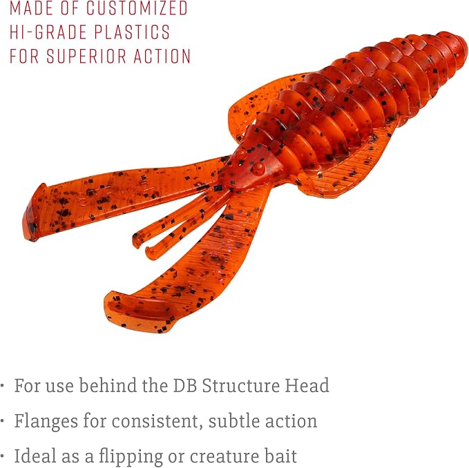 Strike King Rage Bug Fishing Lure, Soft Plastic Grub, Unique Design, Subtle Action